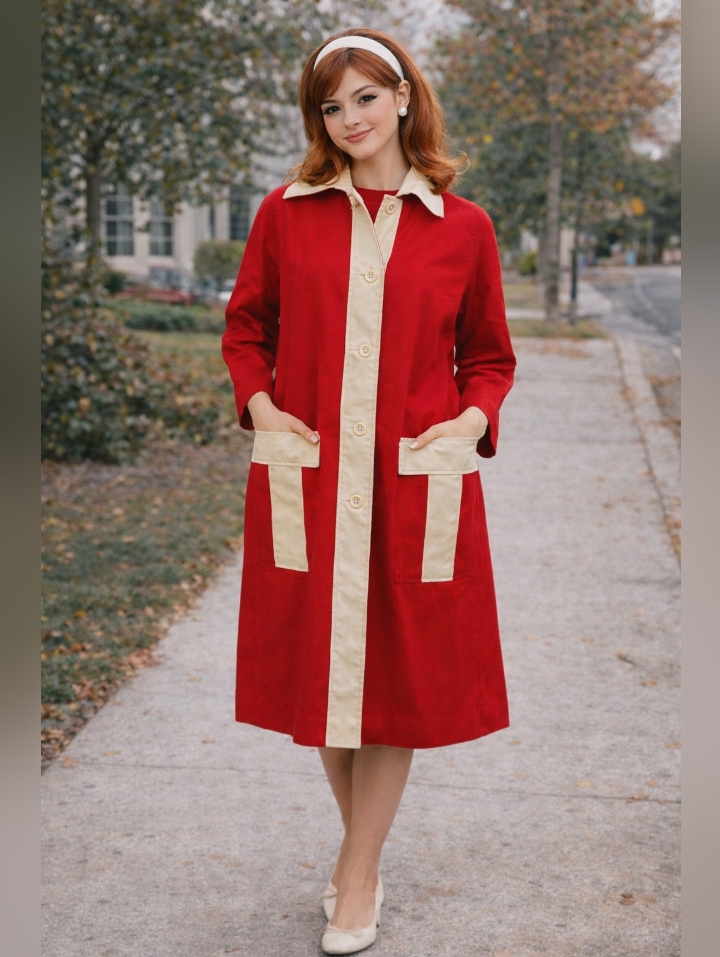 Mod Red & White Vintage Jacket